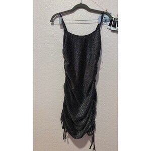 Kendall & Kylie ruched body con black sparkly
